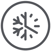 Snowflake icon representing 24-hour cold insulation with triple-layer vacuum insulation.